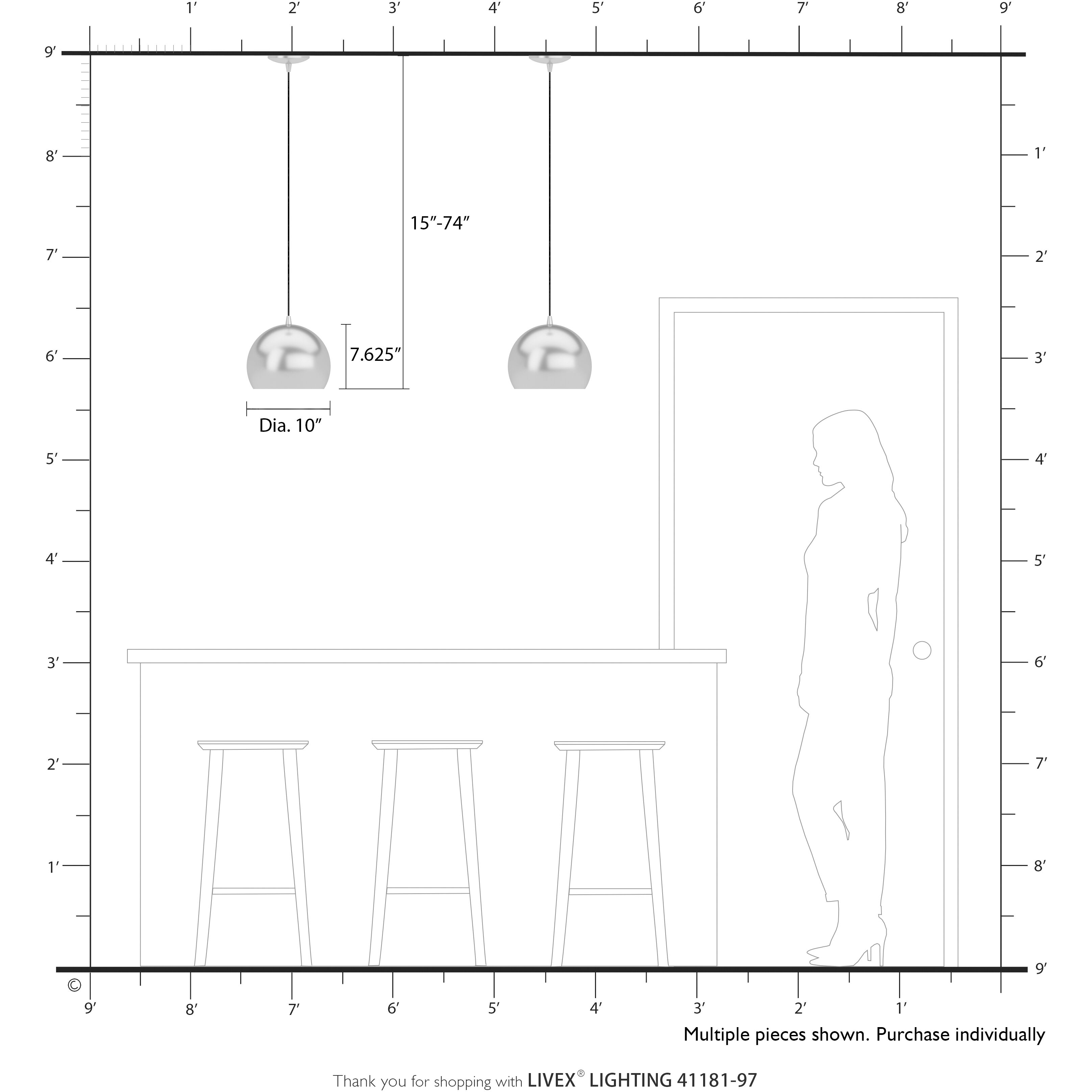 Piedmont 1 Light 10 inch Shiny Hunter Green with Polished Chrome Accents Pendant Ceiling Light