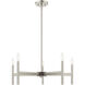 Copenhagen 5 Light 25 inch Brushed Nickel Chandelier Ceiling Light