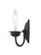 Home Basics 2 Light 10 inch Black Wall Sconce Wall Light