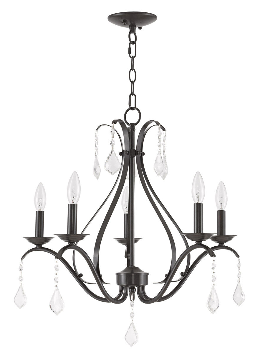 Caterina 5 Light 24 inch English Bronze Chandelier Ceiling Light