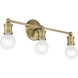 Lansdale 3 Light 20 inch Antique Brass Vanity Sconce Wall Light