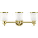 Middlebush 3 Light 23.5 inch Polished Brass Bath Vanity Wall Light
