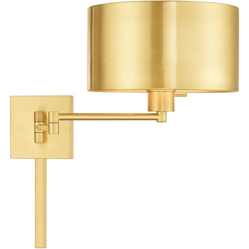 Allison 24 inch 100.00 watt Satin Brass Swing Arm Wall Lamp Wall Light
