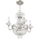Valentina 4 Light 18 inch Brushed Nickel Convertible Mini Chandelier/Ceiling Mount Ceiling Light
