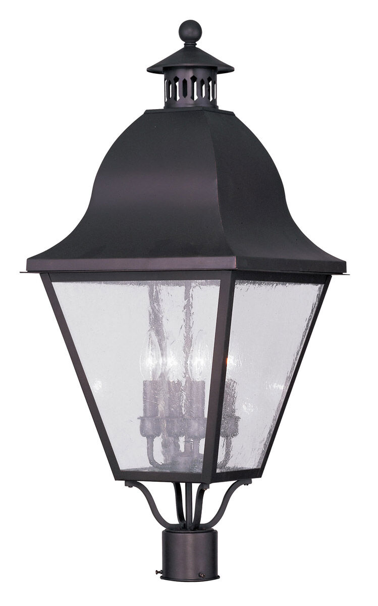 Amwell 4 Light 28 inch Bronze Outdoor Post Top Lantern