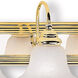 Belmont 5 Light 36 inch Polished Brass & Polished Chrome Bath Vanity Wall Light