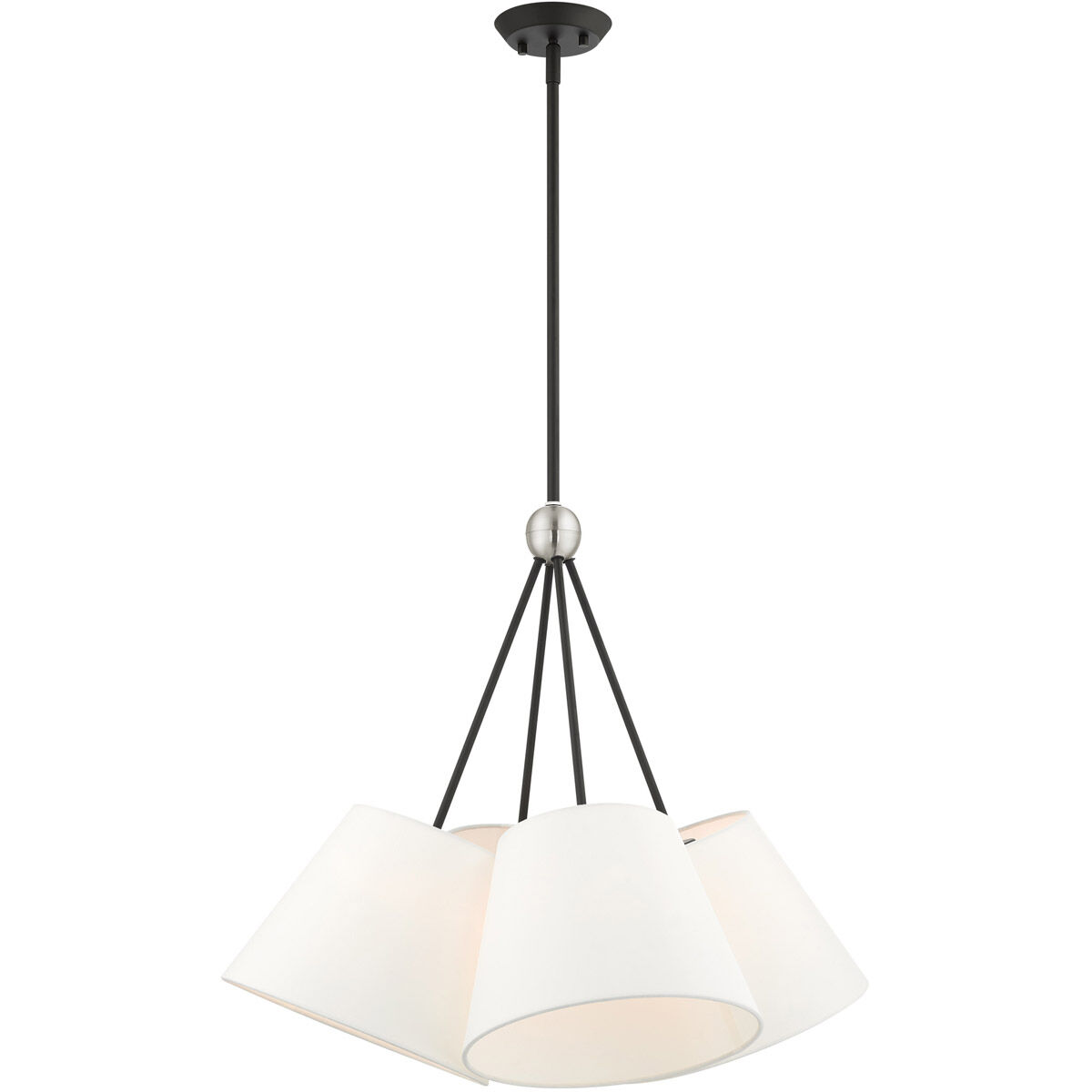 Prato 4 Light 25 inch Black Chandelier Ceiling Light