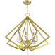 Diamond 8 Light 28 inch Polished Brass Chandelier Ceiling Light