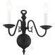 Williamsburg 2 Light 13 inch Black Sconce Wall Light