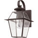 Westover 1 Light 12.5 inch Bronze Outdoor Wall Lantern