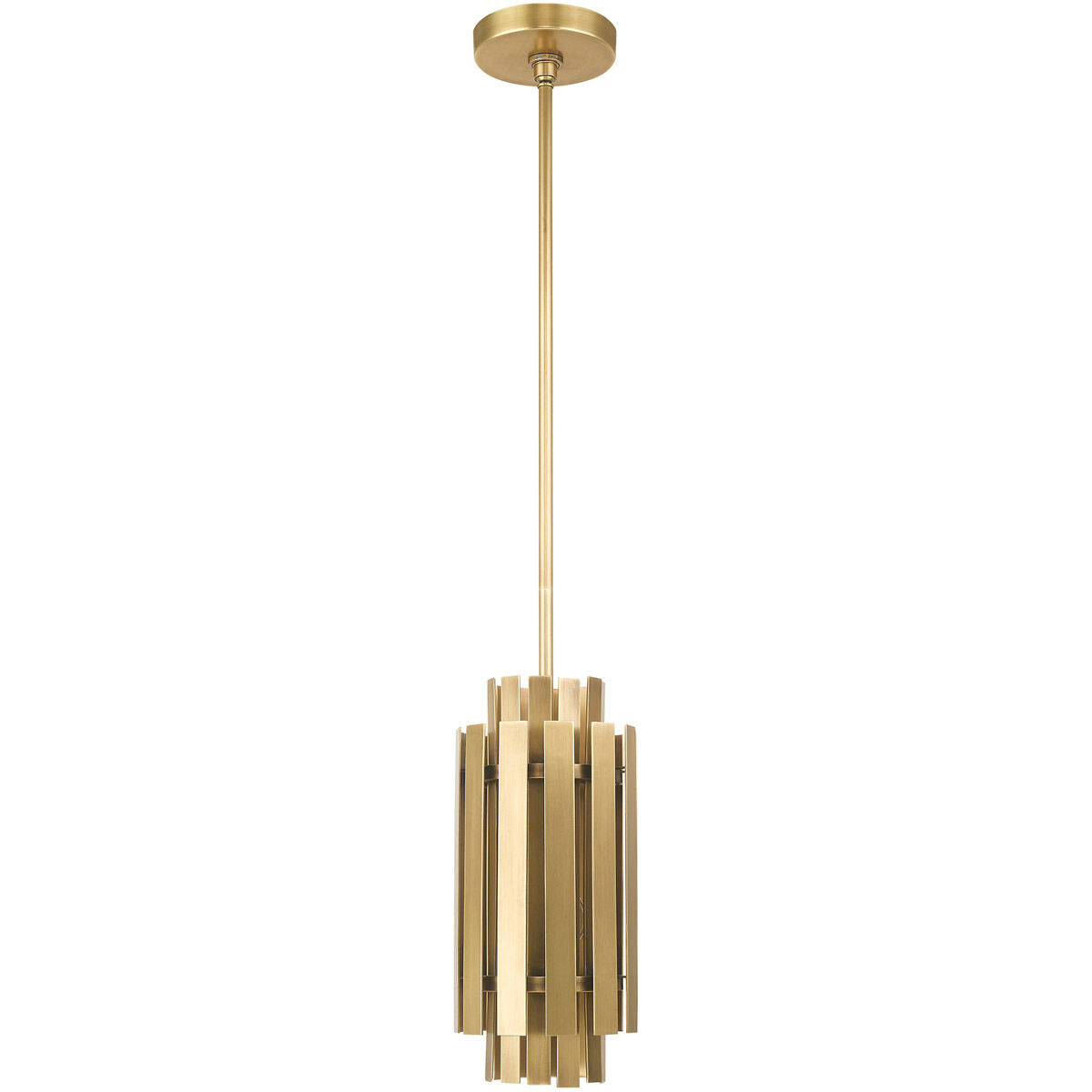 Greenwich 1 Light 6 inch Natural Brass Mini Pendant Ceiling Light