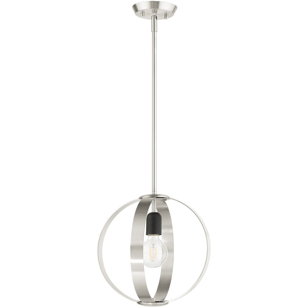 Modesto 1 Light 12 inch Brushed Nickel Pendant Ceiling Light