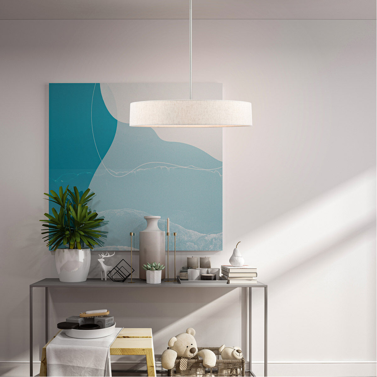 Venlo 4 Light 22 inch Brushed Nickel Pendant Ceiling Light