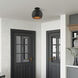Piedmont 1 Light 10 inch Black with Brushed Nickel Accents Semi-Flush Mount Ceiling Light