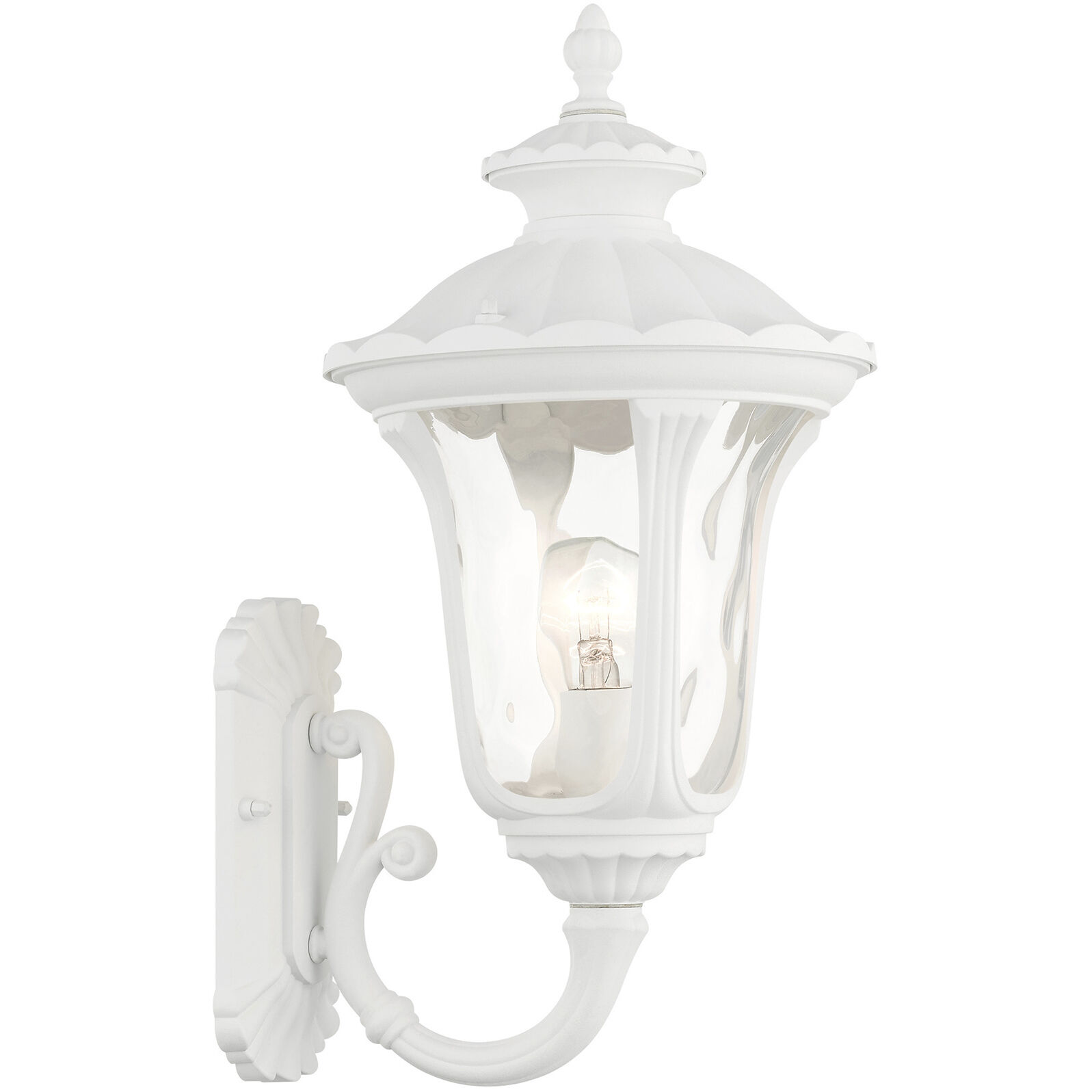 Oxford 1 Light 19 inch Textured White Outdoor Wall Lantern