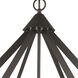Prism 6 Light 26 inch English Bronze with Antique Brass Finish Accents Chandelier Ceiling Light