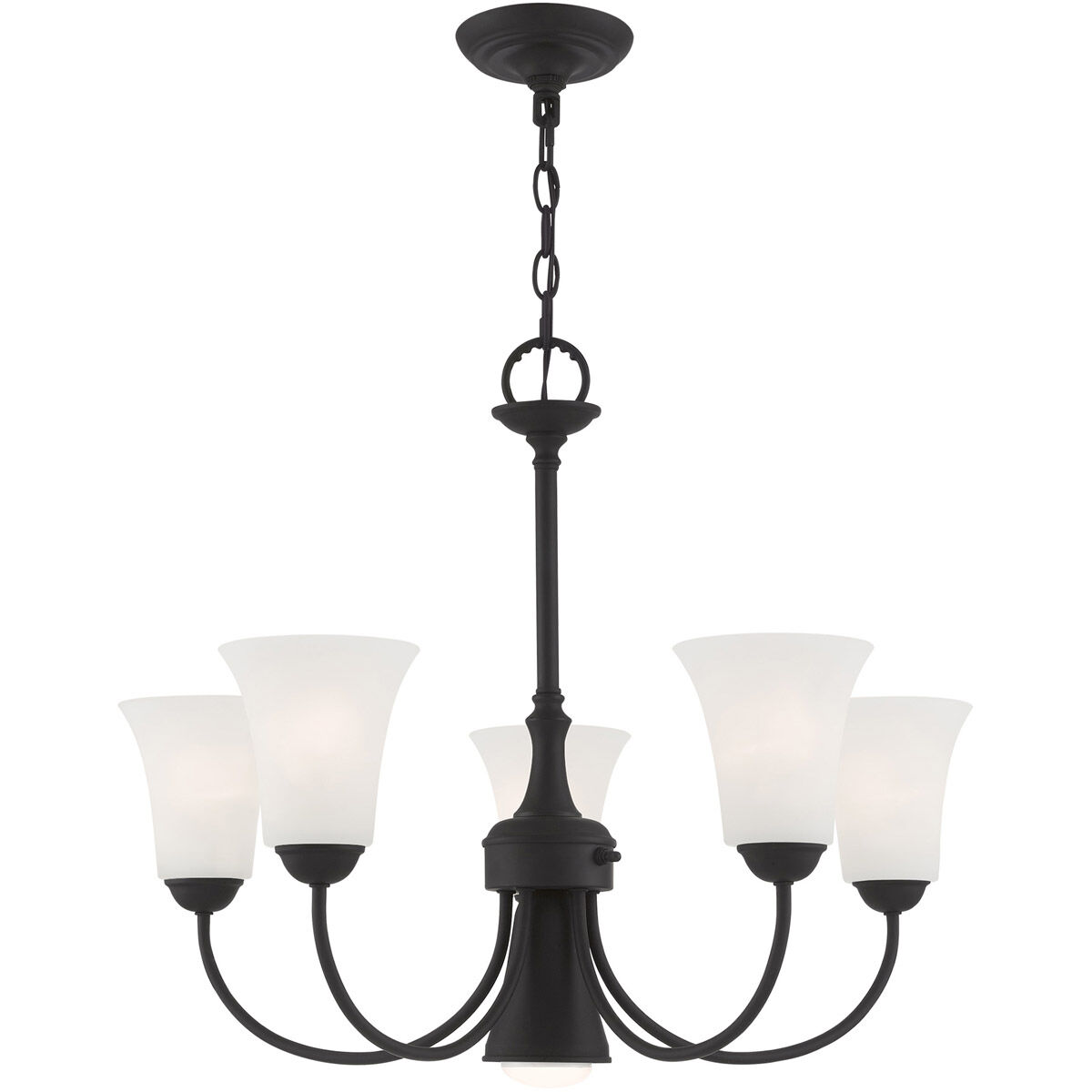 Ridgedale 6 Light 26 inch Black Chandelier Ceiling Light