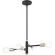 Bannister 4 Light 18 inch Black Chandelier Ceiling Light