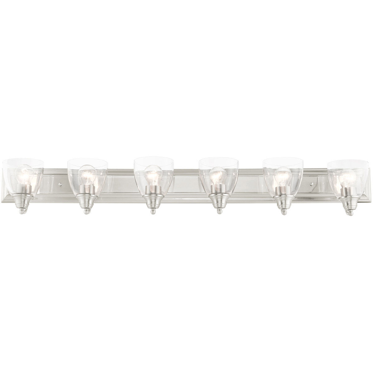 Birmingham 6 Light 48 inch Brushed Nickel Vanity Sconce Wall Light 