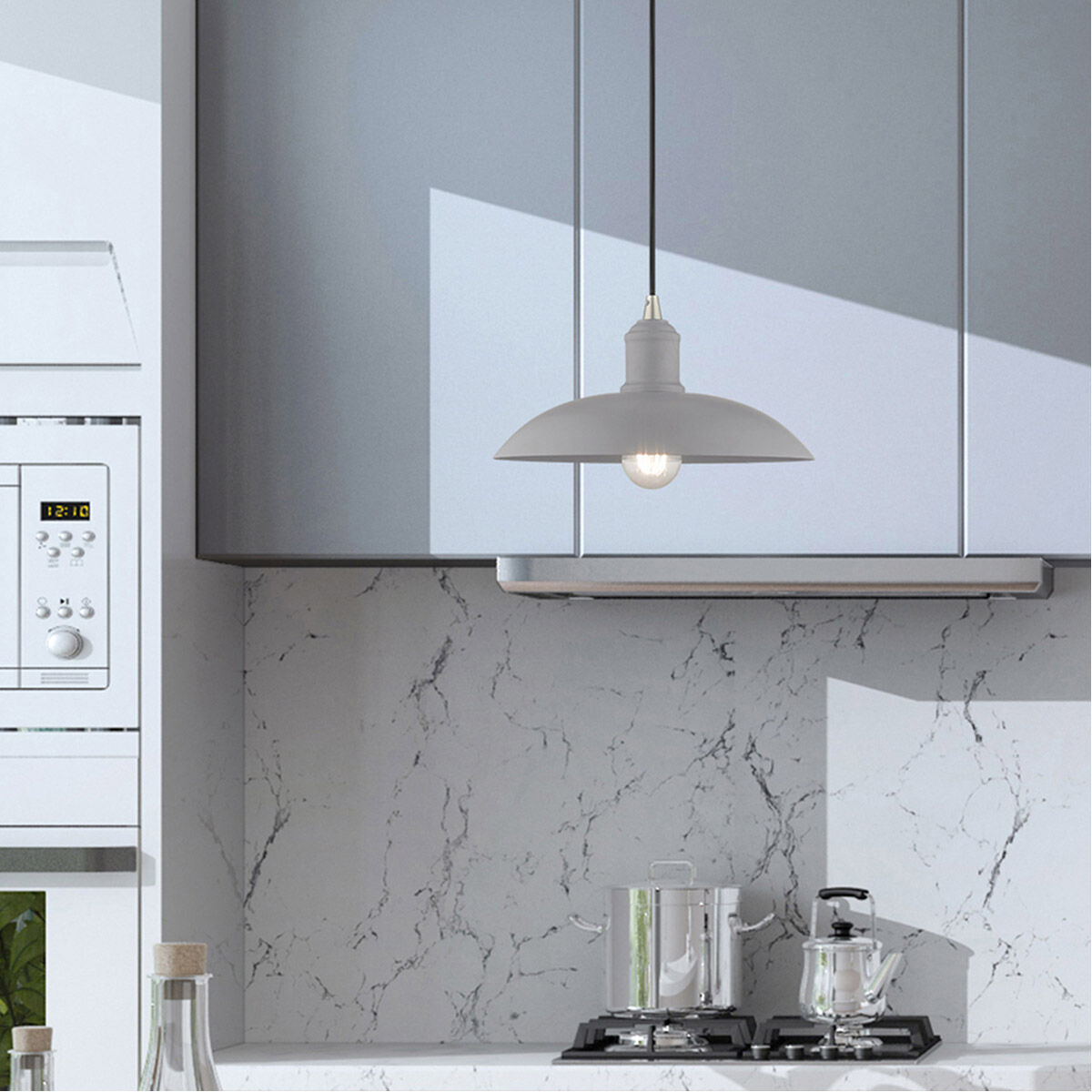 Allison 1 Light 12.5 inch Nordic Gray Mini Pendant Ceiling Light