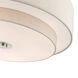 Meridian 6 Light 30 inch Brushed Nickel Semi Flush Ceiling Light