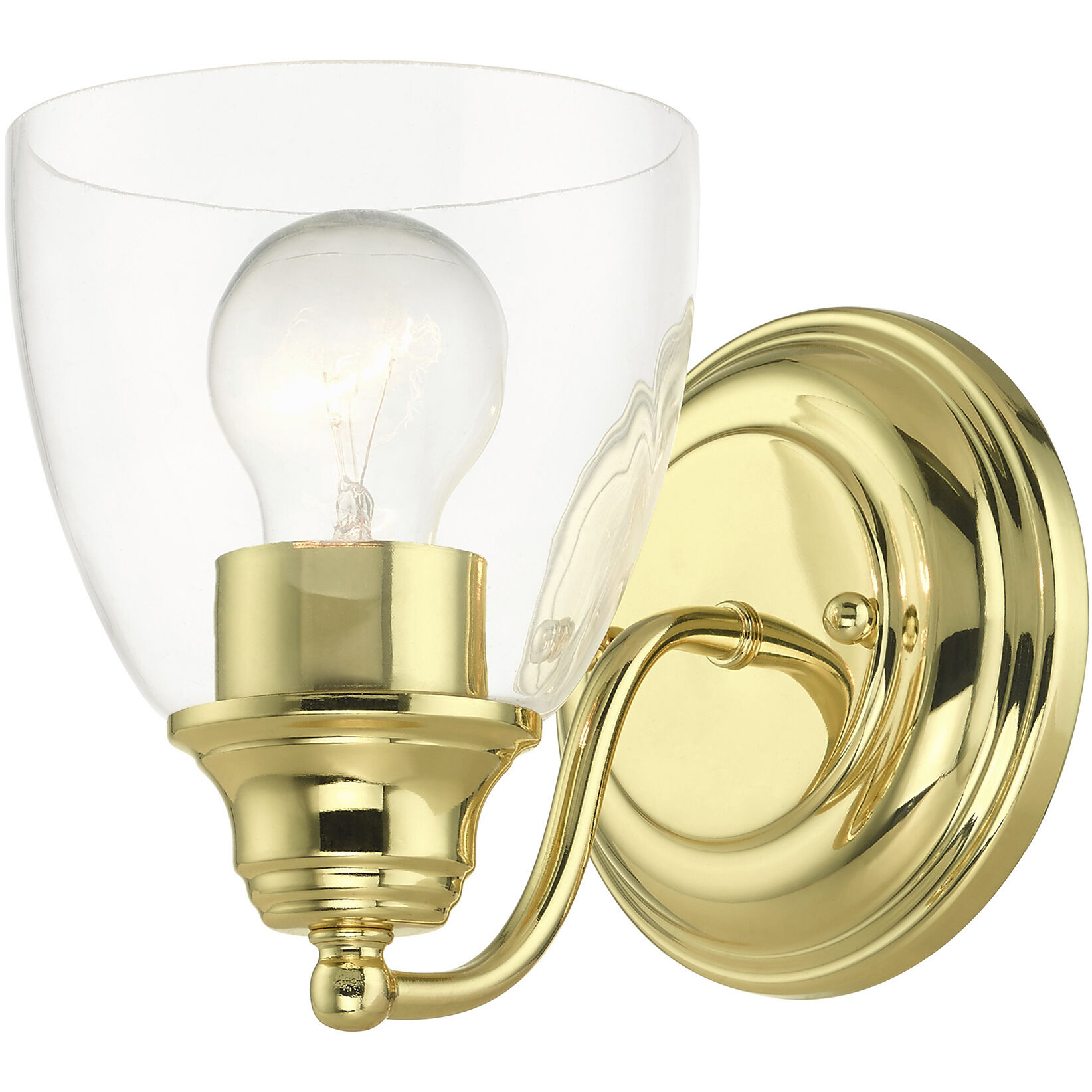 Montgomery 1 Light 5 inch Polished Brass Vanity Sconce Wall Light