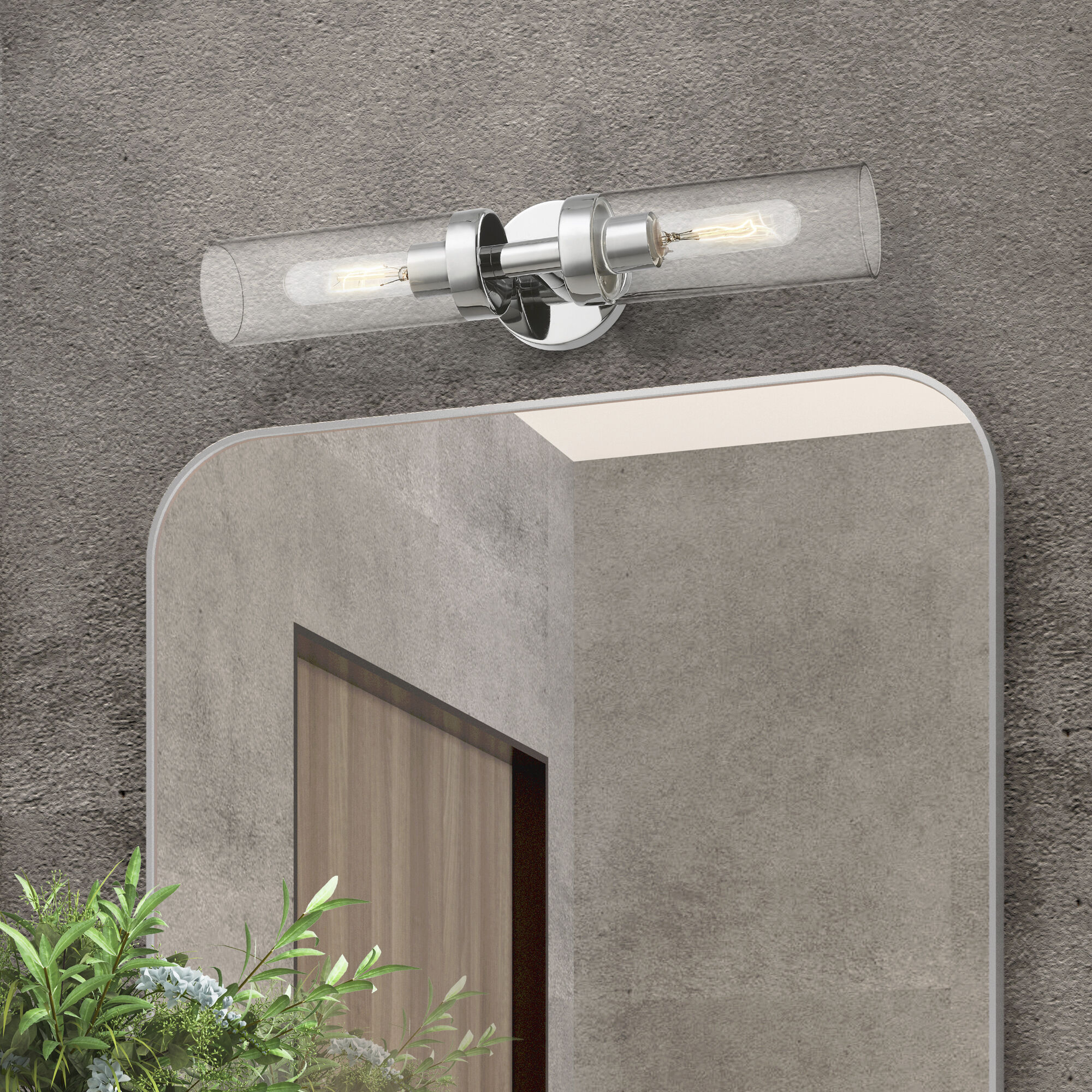 Ludlow 2 Light 4.25 inch Polished Chrome Vanity Sconce Wall Light