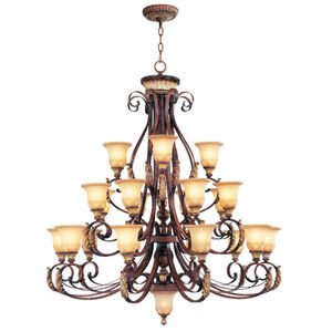 Villa Verona 23 Light 50 inch Verona Bronze with Aged Gold Leaf Accents Chandelier Ceiling Light