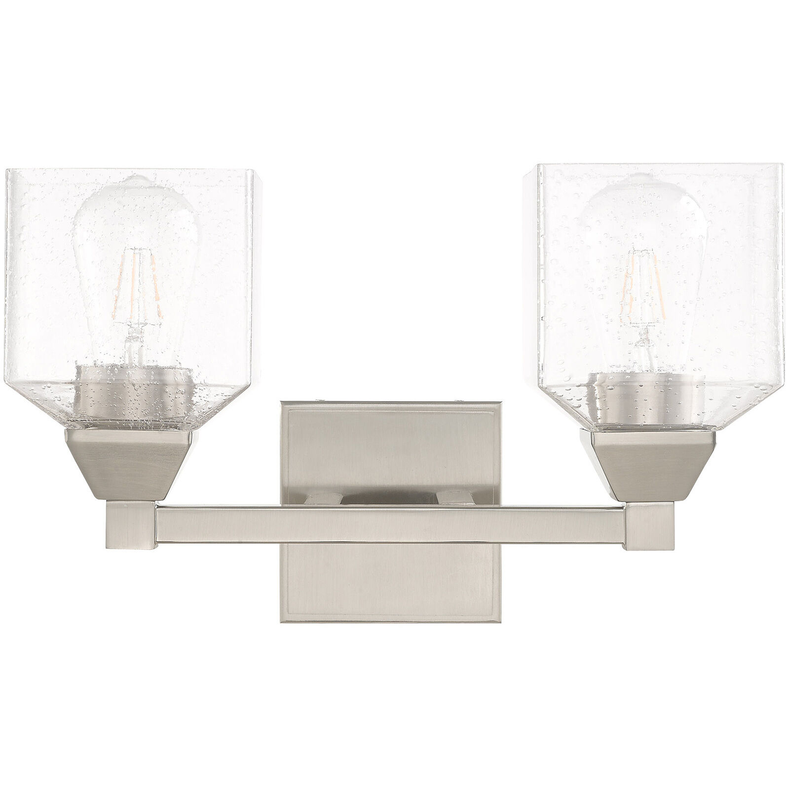 Aragon 2 Light 15 inch Brushed Nickel Bath Vanity Wall Light