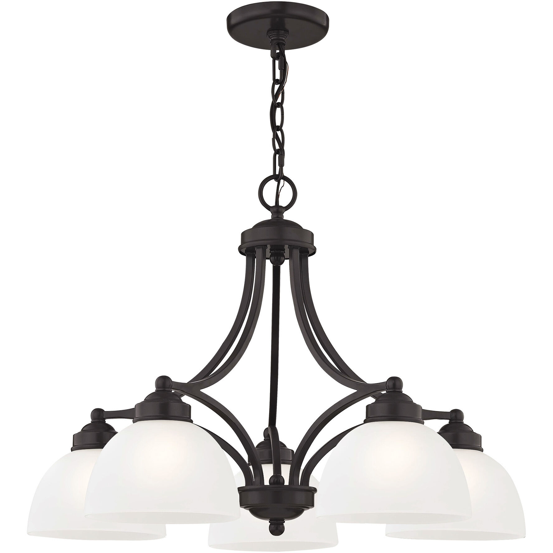 Somerset 5 Light 25 inch English Bronze Dinette Chandelier Ceiling Light