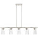 Cityview 5 Light 40 inch Brushed Nickel Linear Chandelier Ceiling Light