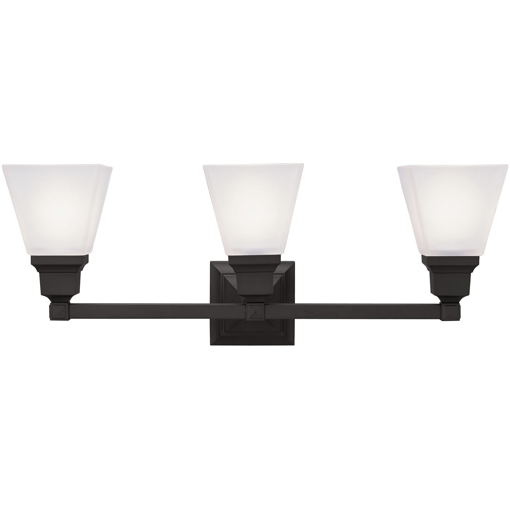 Mission 3 Light 25 inch Bronze Bath Vanity Wall Light