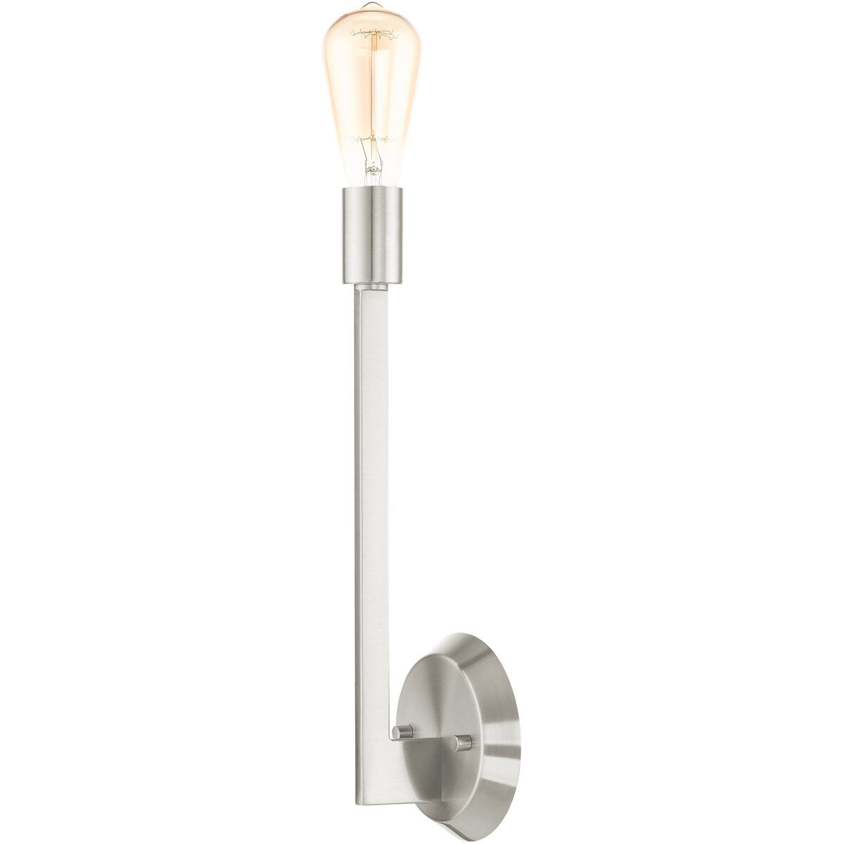 Prague 1 Light 5 inch Brushed Nickel ADA Sconce Wall Light