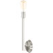 Prague 1 Light 5 inch Brushed Nickel ADA Sconce Wall Light
