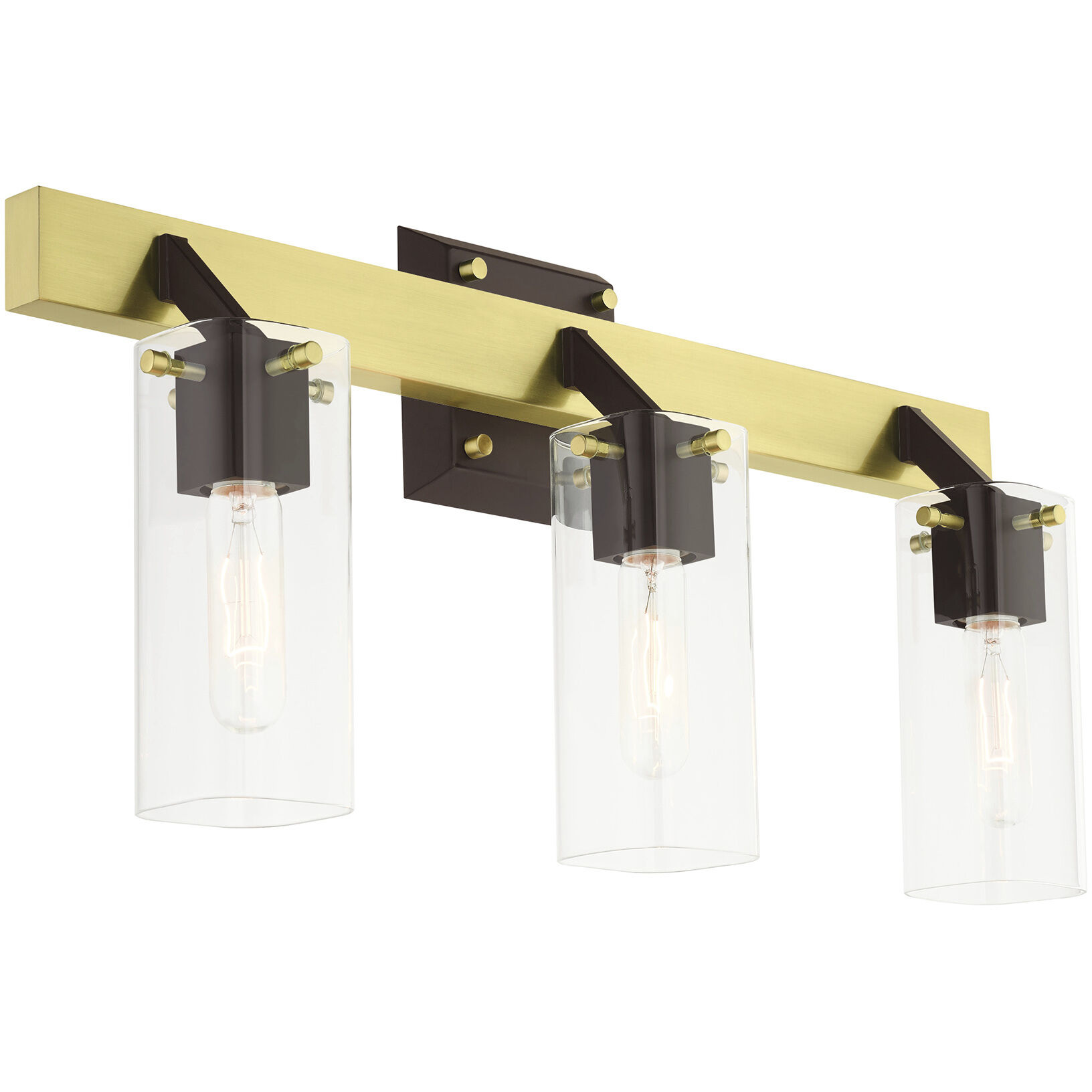 Beckett 3 Light 24 inch Satin Brass Vanity Sconce Wall Light