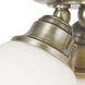 Somerville 3 Light 14.25 inch Antique Brass Semi-Flush Mount Ceiling Light
