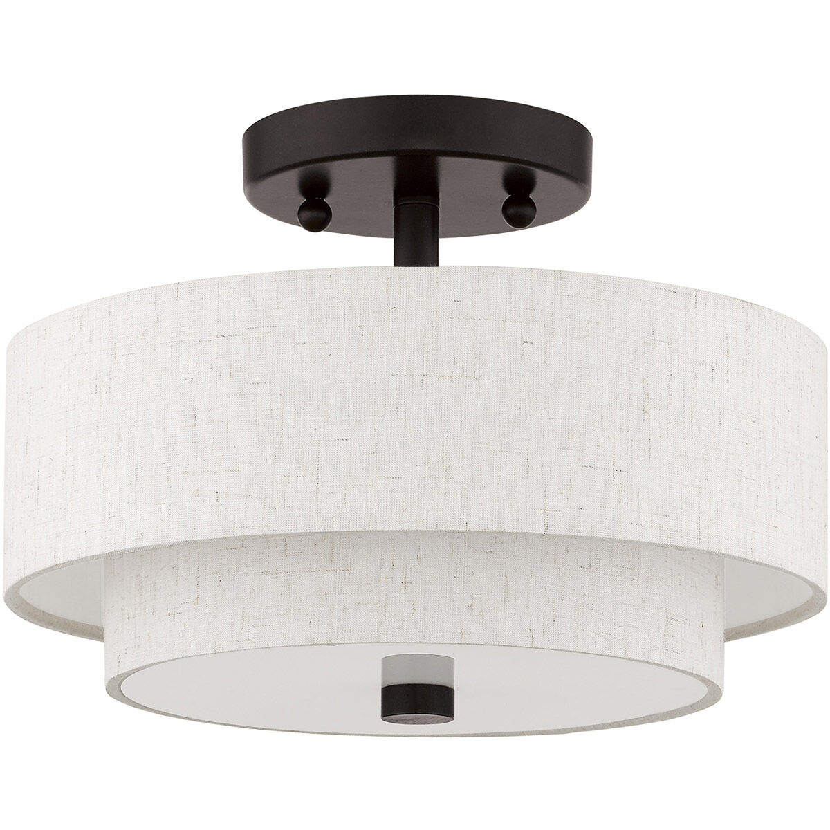 Claremont 2 Light 11 inch English Bronze Semi-Flush Mount Ceiling Light