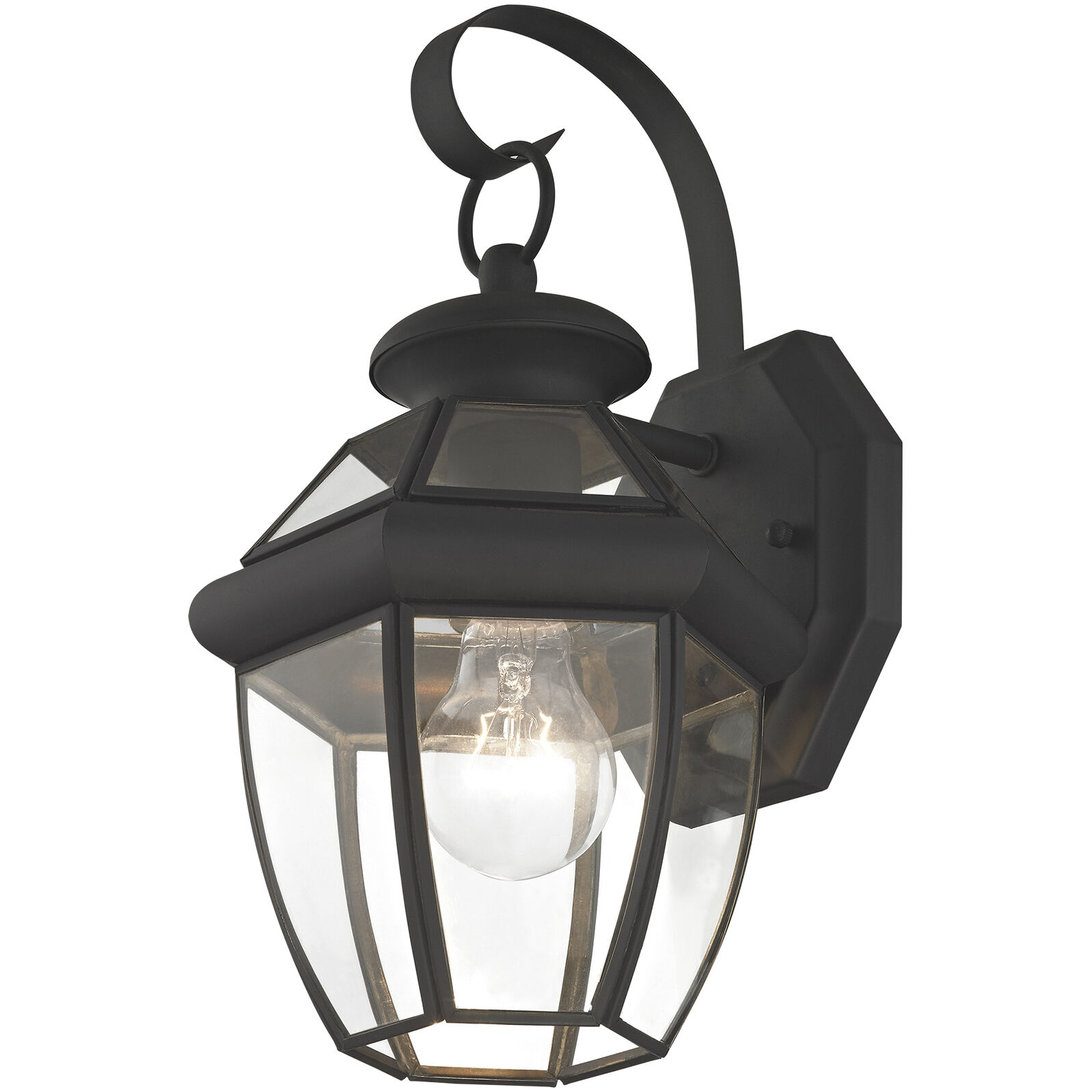 Monterey 1 Light 13 inch Black Outdoor Wall Lantern