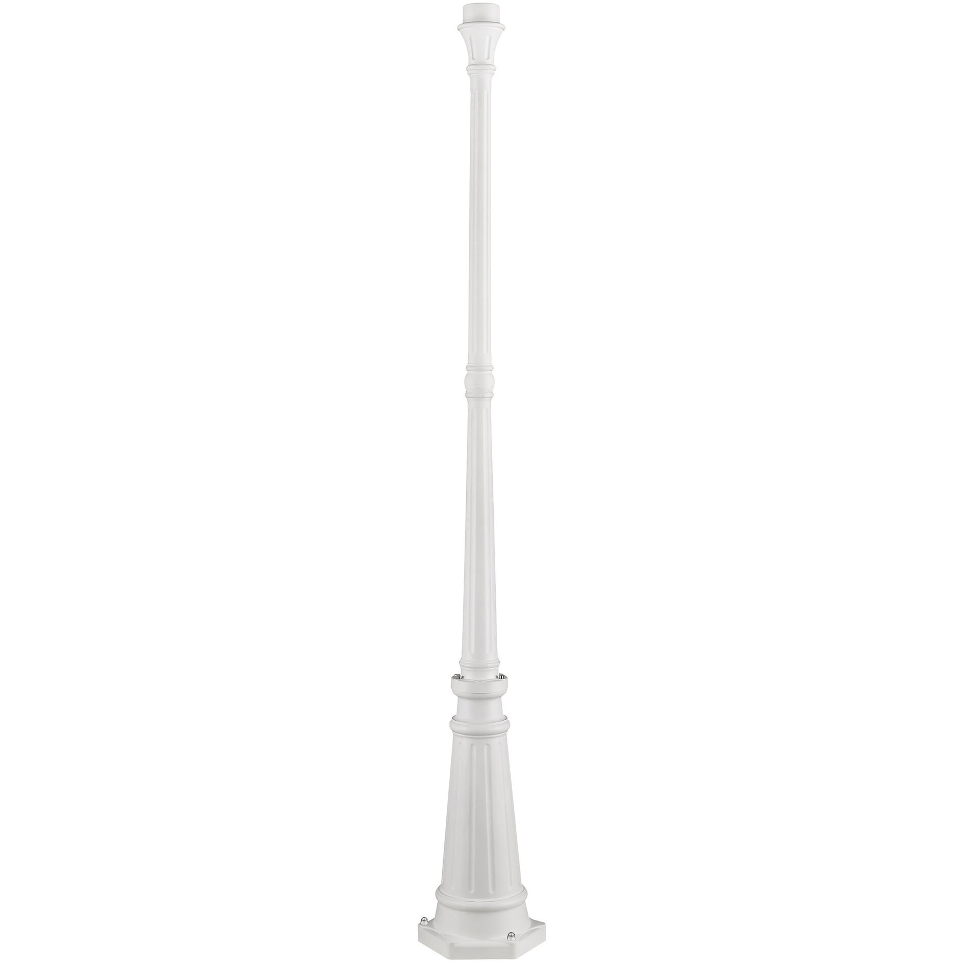 Allison 74 inch Textured White Outdoor Lamp Post