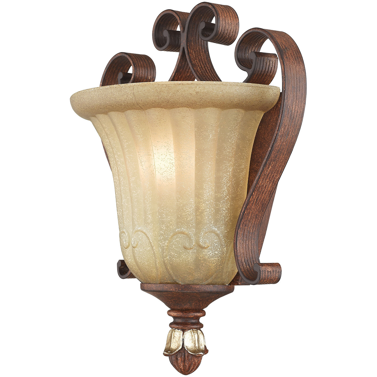 Villa Verona 1 Light 8 inch Verona Bronze with Aged Gold Leaf Accents Wall Sconce Wall Light