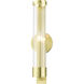 Castleton 1 Light 5 inch Satin Brass Single Sconce Wall Light, Tall