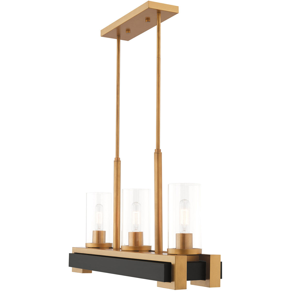 Buttonwood 5 Light 28 inch Aged Gold Linear Chandelier Ceiling Light