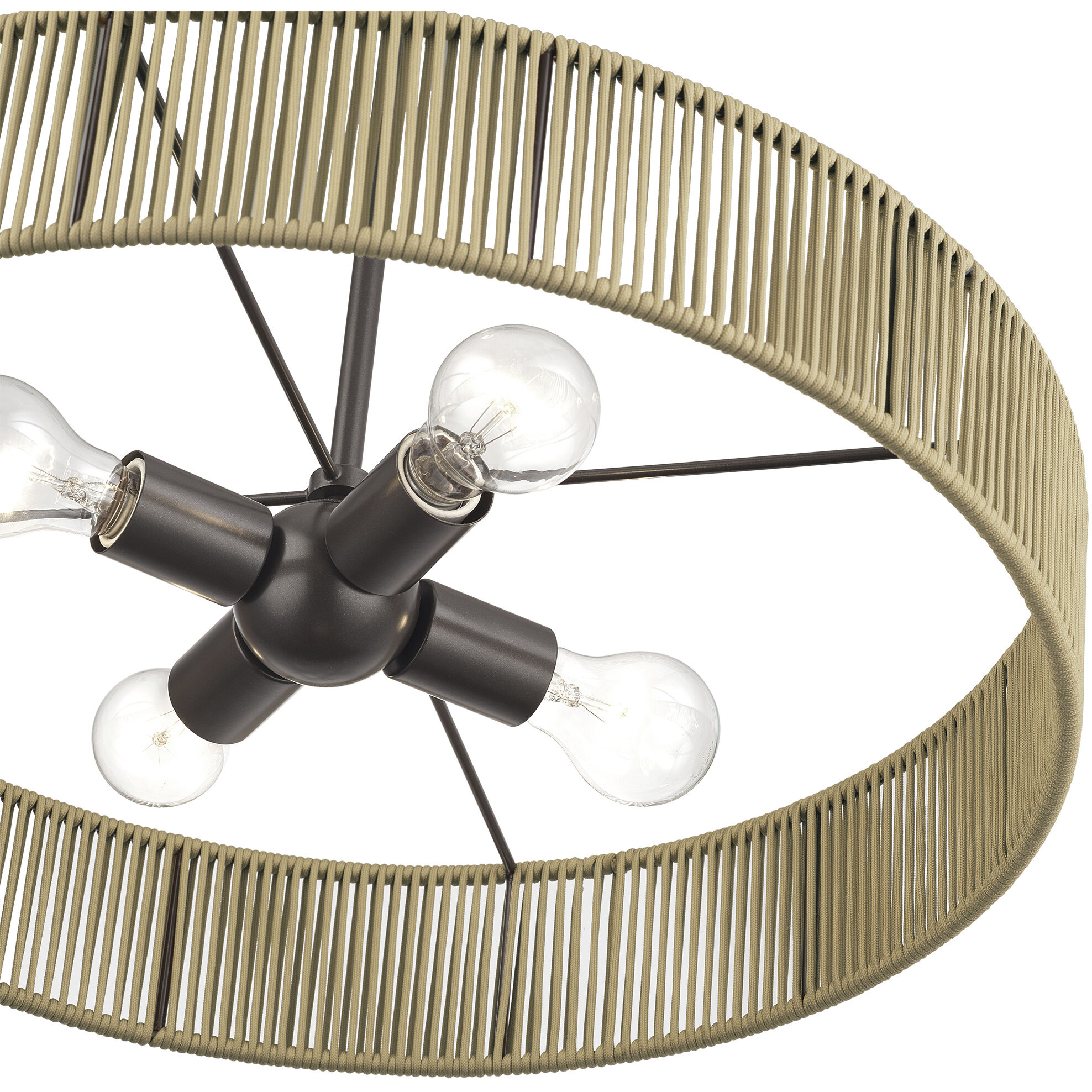 Goldiemesh 4 Light 22 inch English Bronze Pendant Ceiling Light