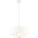 Meridian 4 Light 18 inch White Pendant Chandelier Ceiling Light