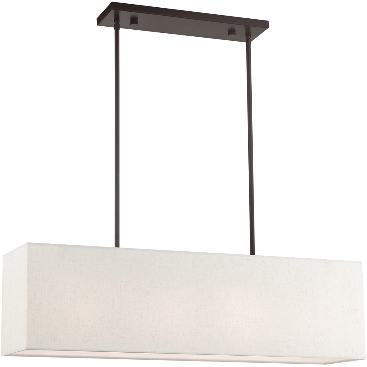 Summit 4 Light 36 inch English Bronze Linear Chandelier Ceiling Light 