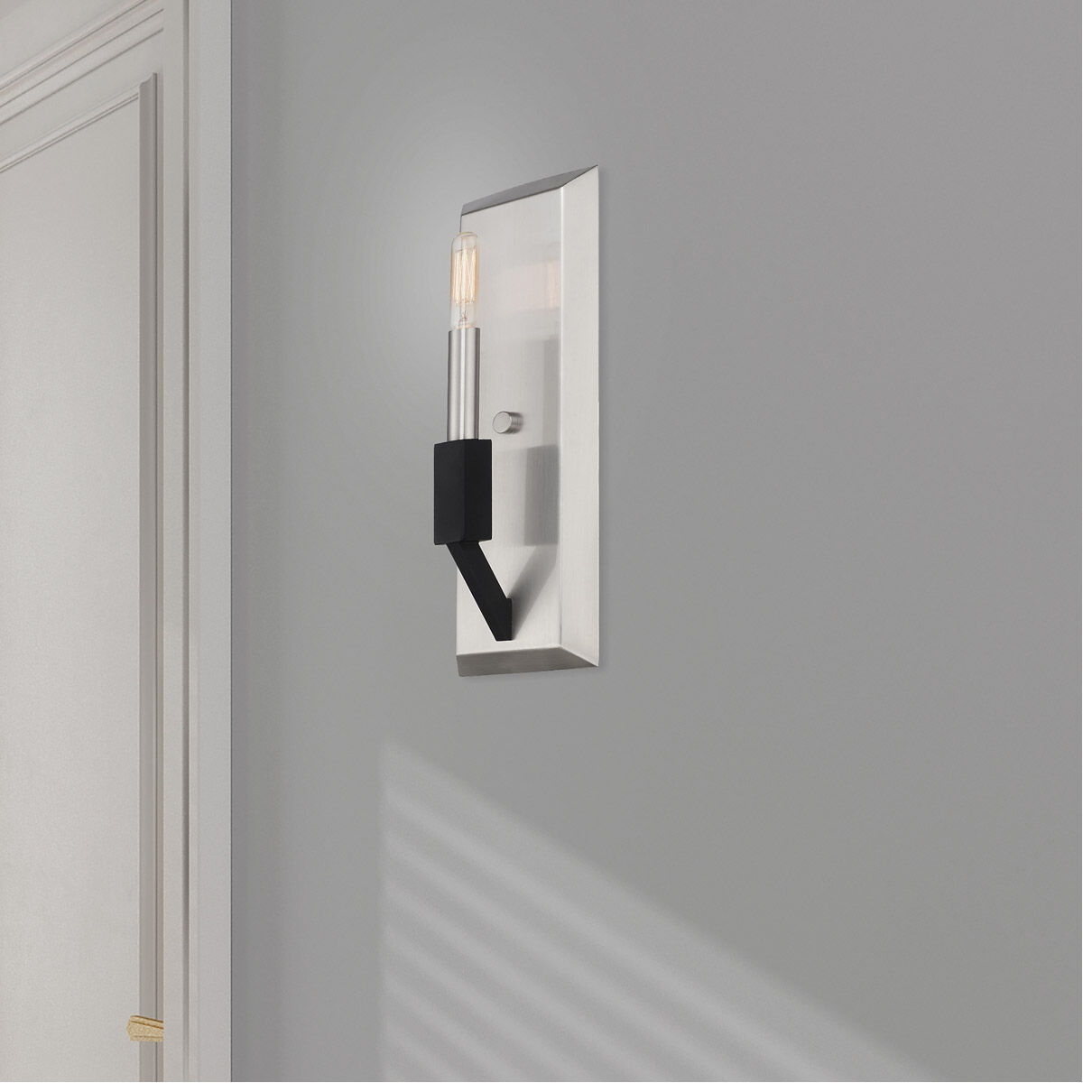 Beckett 1 Light 5 inch Brushed Nickel & Black ADA ADA Wall Sconce Wall Light