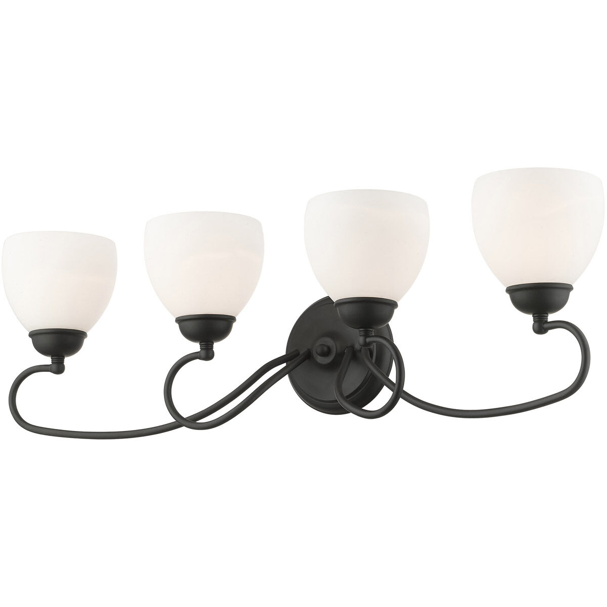 Brookside 4 Light 31 inch Black Bath Vanity Wall Light