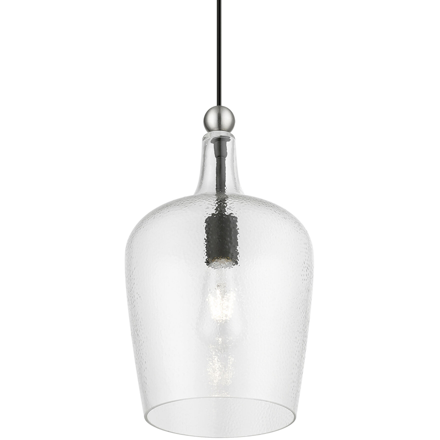 Avery 1 Light 9.25 inch Black with Brushed Nickel Accent Single Pendant Ceiling Light, Single