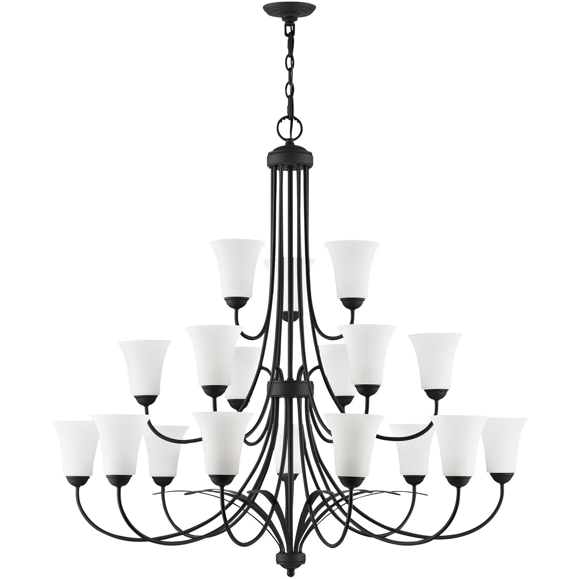 Ridgedale 18 Light 44 inch Black Chandelier Ceiling Light
