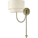 Manorwood 17.5 inch 60 watt Antique Brass Swing Arm Wall Lamp Wall Light
